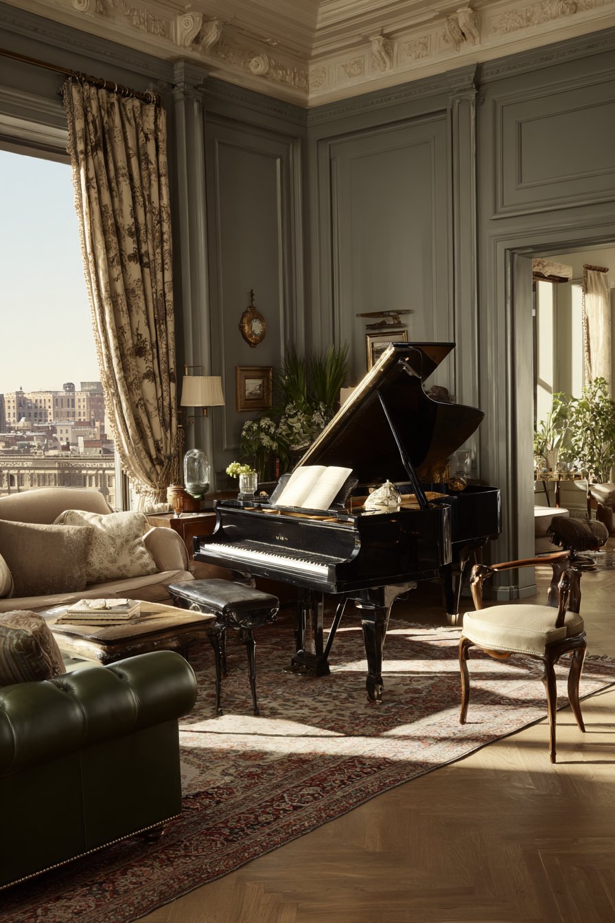 Grand Piano Musical Centerpiece