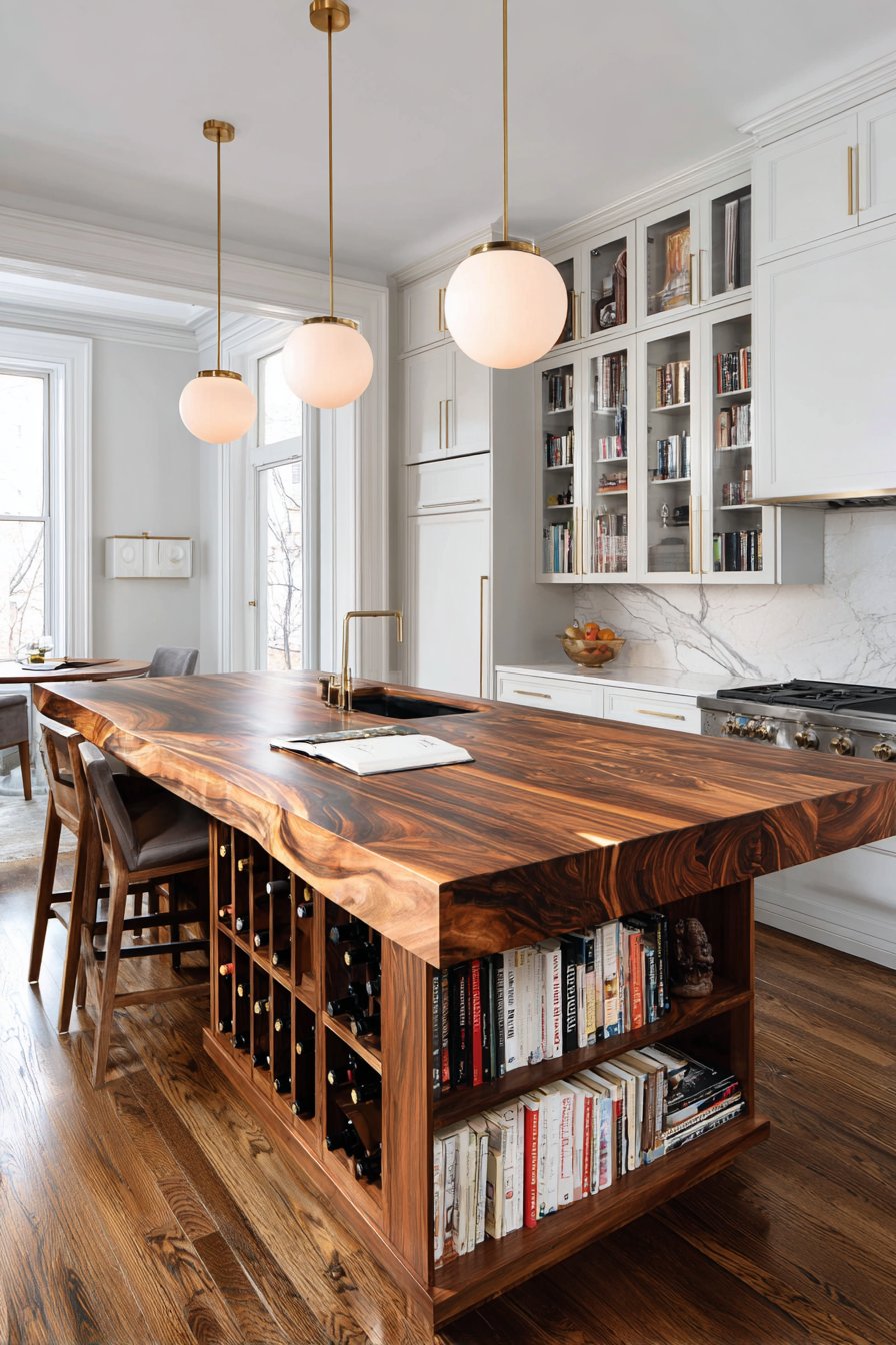 Walnut Butcher Block Peninsula
