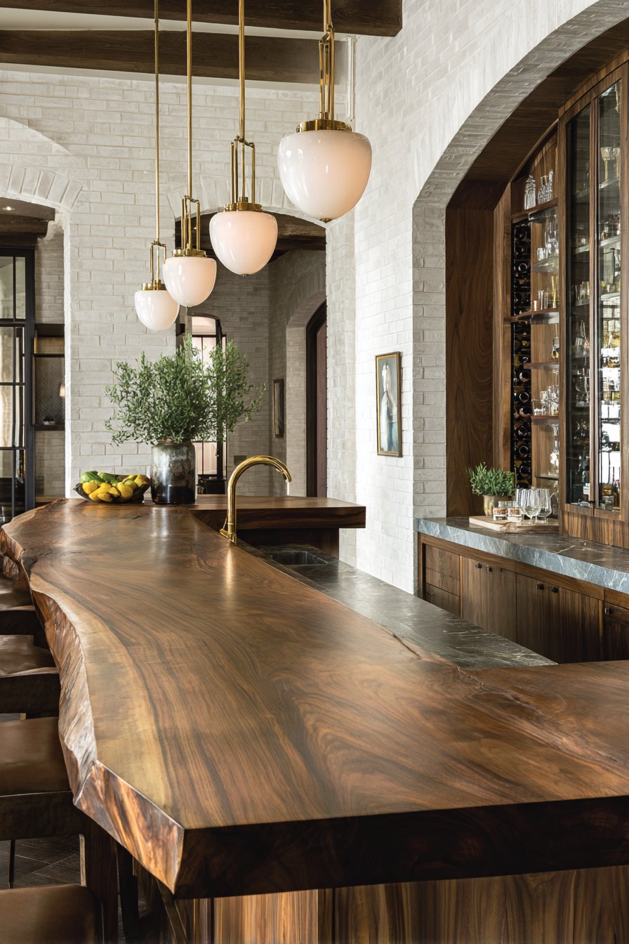 Walnut Butcher Block Peninsula