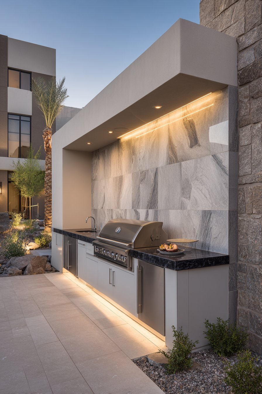 Sleek Contemporary Design with Aluminum Cabinets