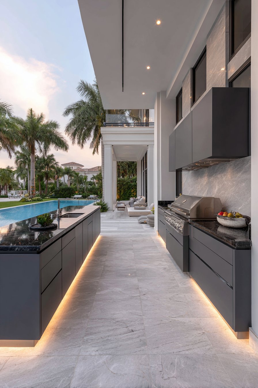 Sleek Contemporary Design with Aluminum Cabinets