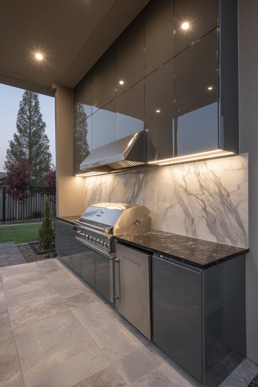 Sleek Contemporary Design with Aluminum Cabinets