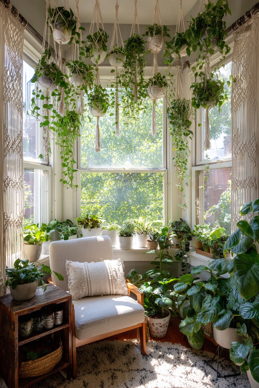Cozy Reading Nook Plant Canopy