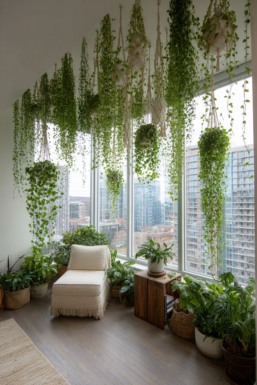 Cozy Reading Nook Plant Canopy