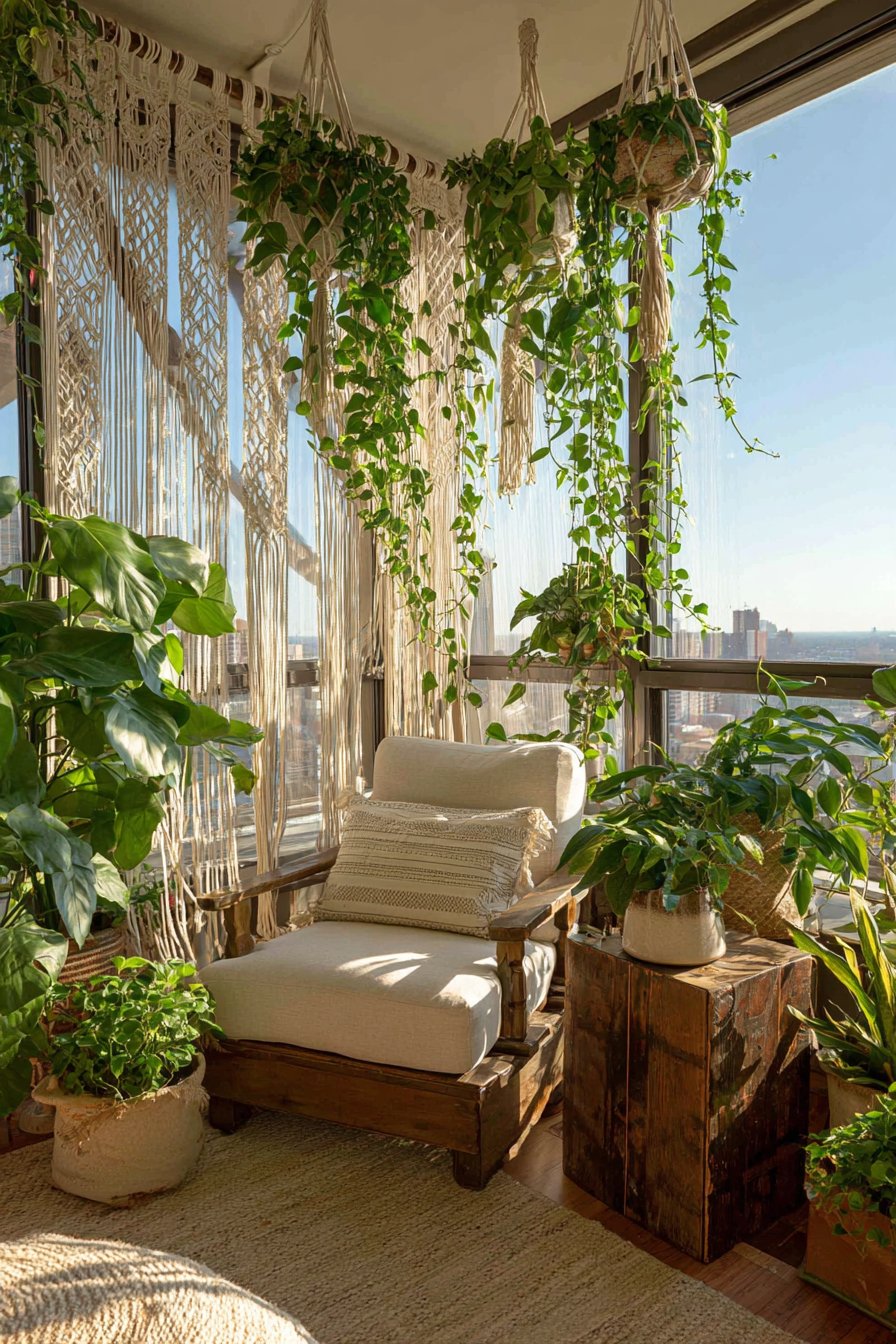 Cozy Reading Nook Plant Canopy