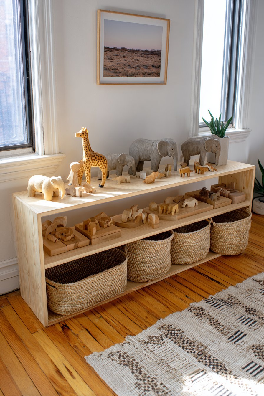 Montessori-Inspired Safari Play Corner