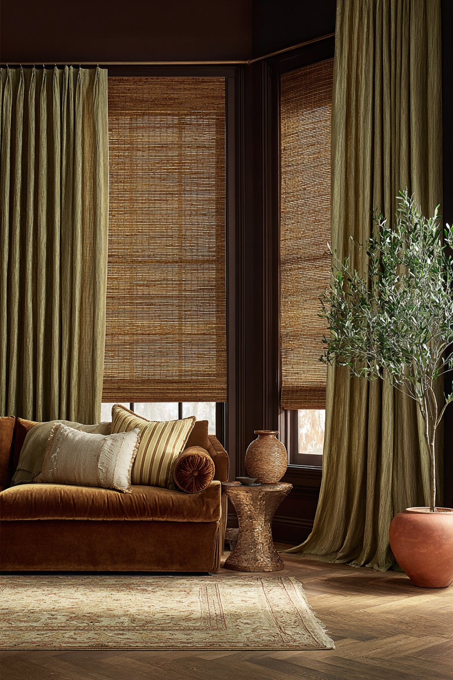 Layered Window Treatment Sophistication