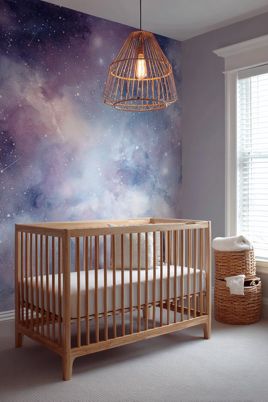 Watercolor Galaxy Feature Wall