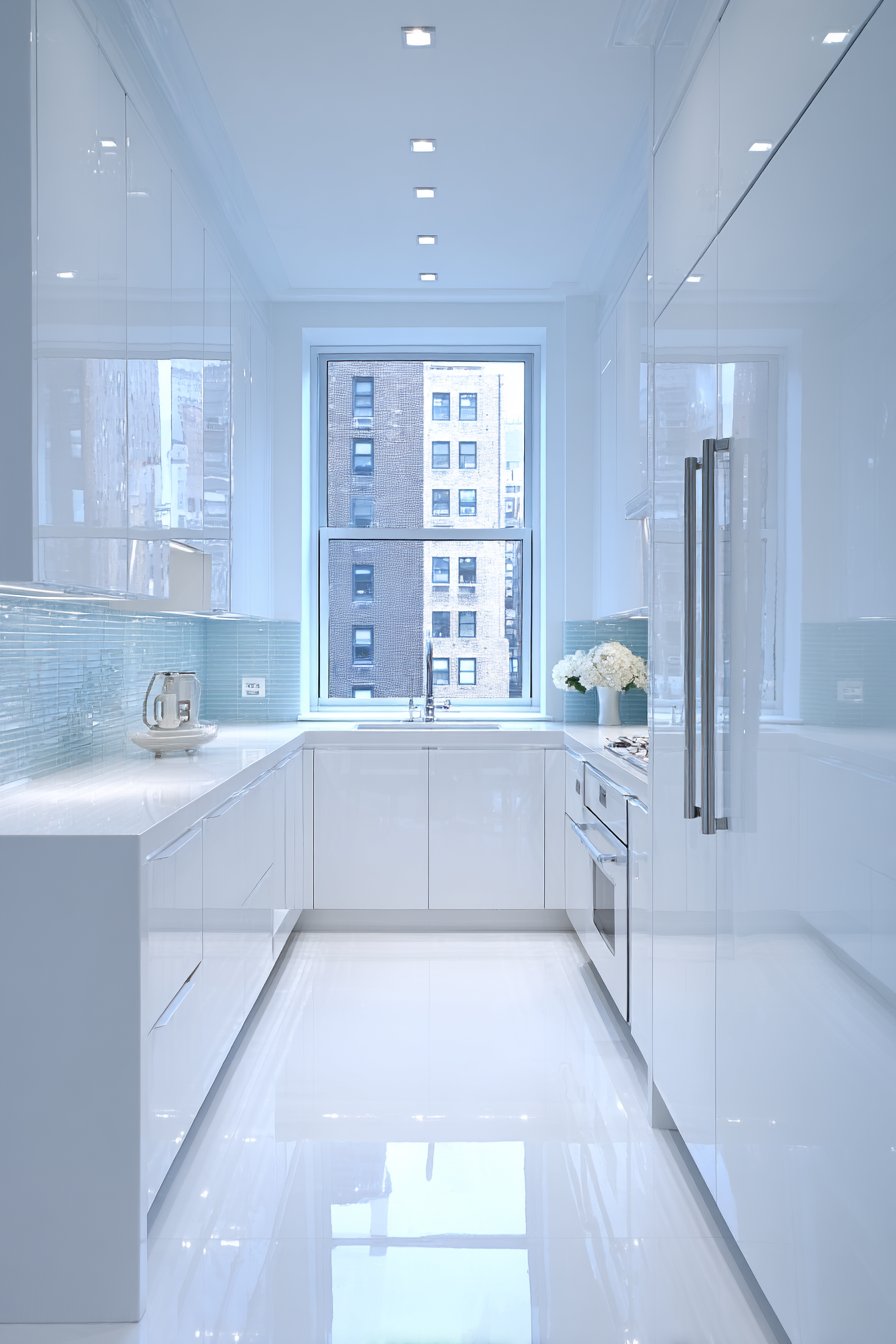 Contemporary White Lacquer Brilliance