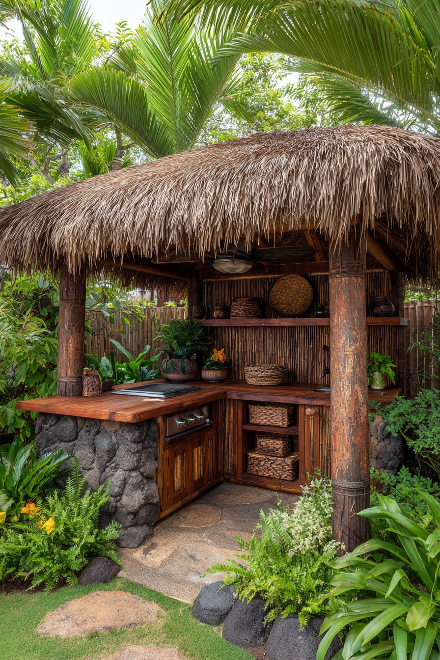 Tropical Thatched Roof Paradise