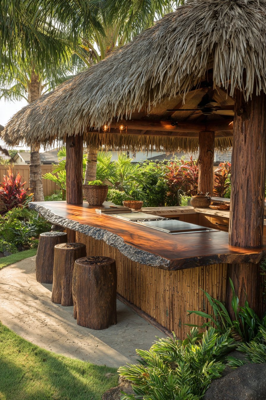 Tropical Thatched Roof Paradise