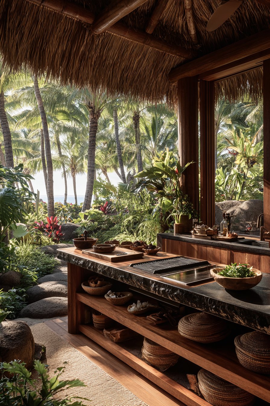 Tropical Thatched Roof Paradise