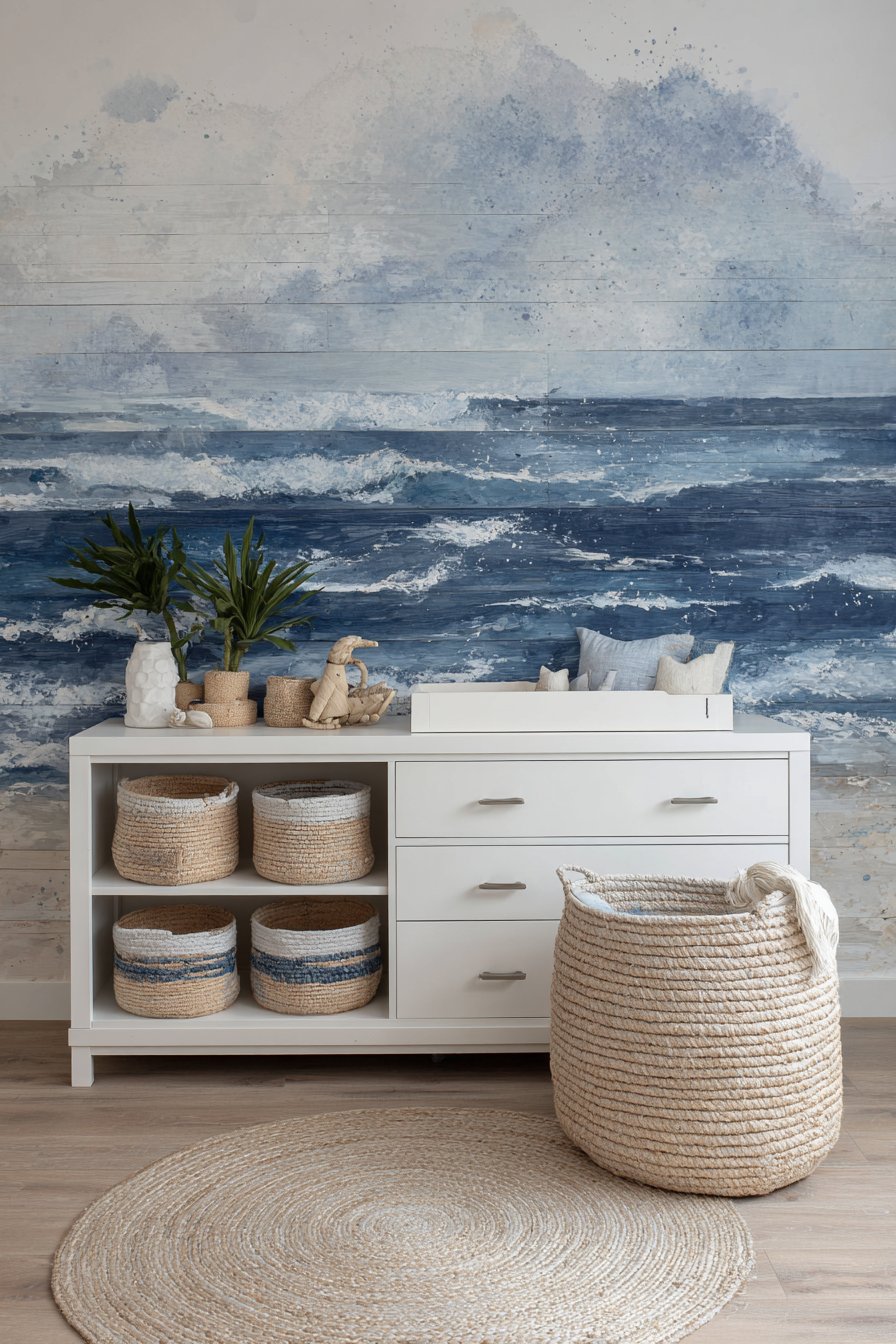 Dramatic Ombre Shiplap Wall