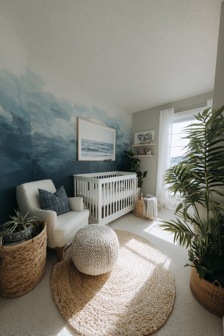 Dramatic Ombre Shiplap Wall