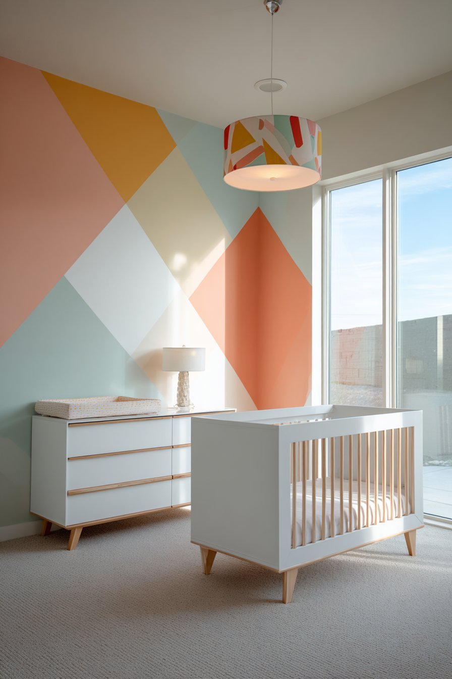 Geometric Color-Blocked Modern Design