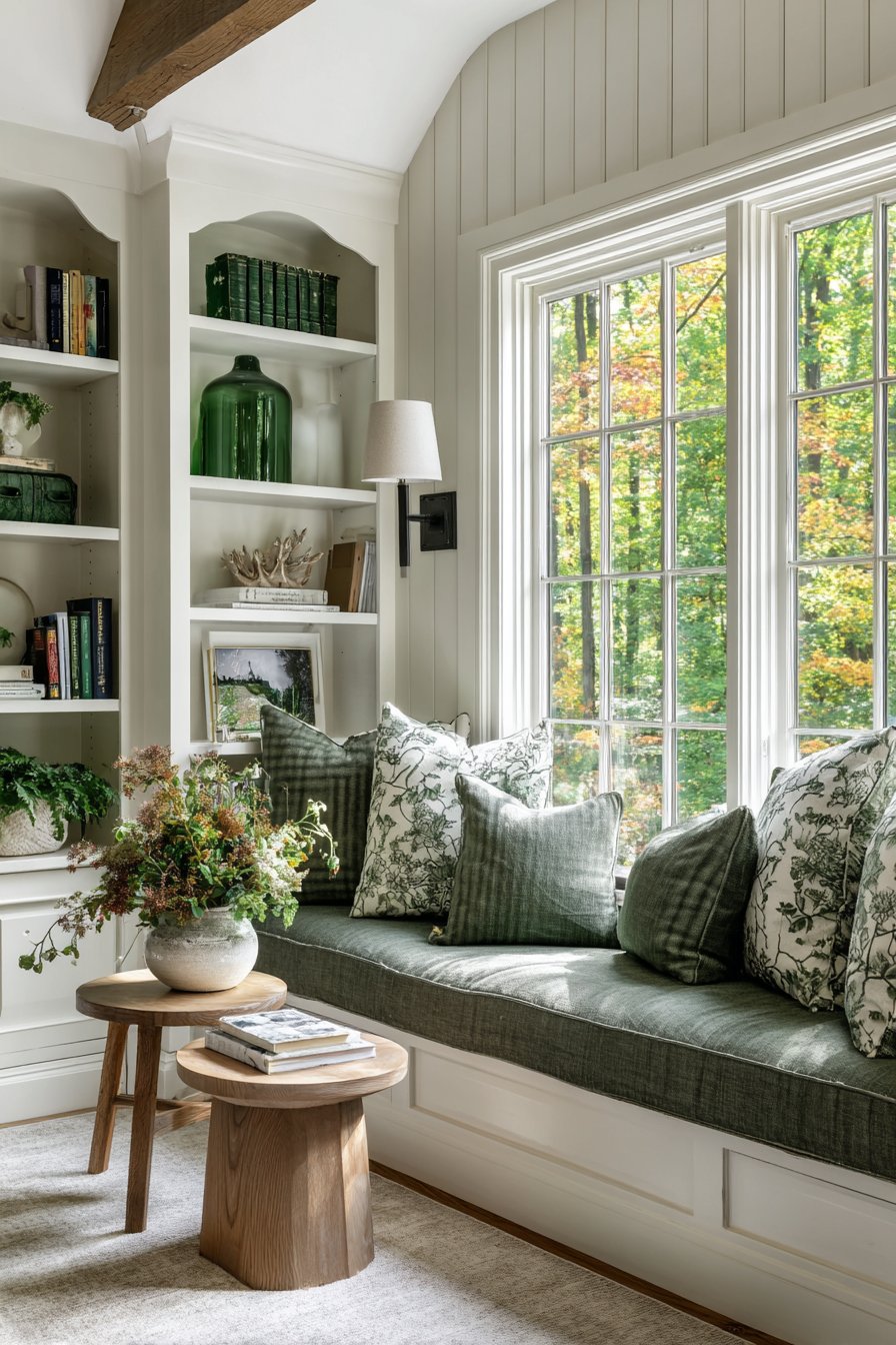 Sage Green Window Seat Retreat