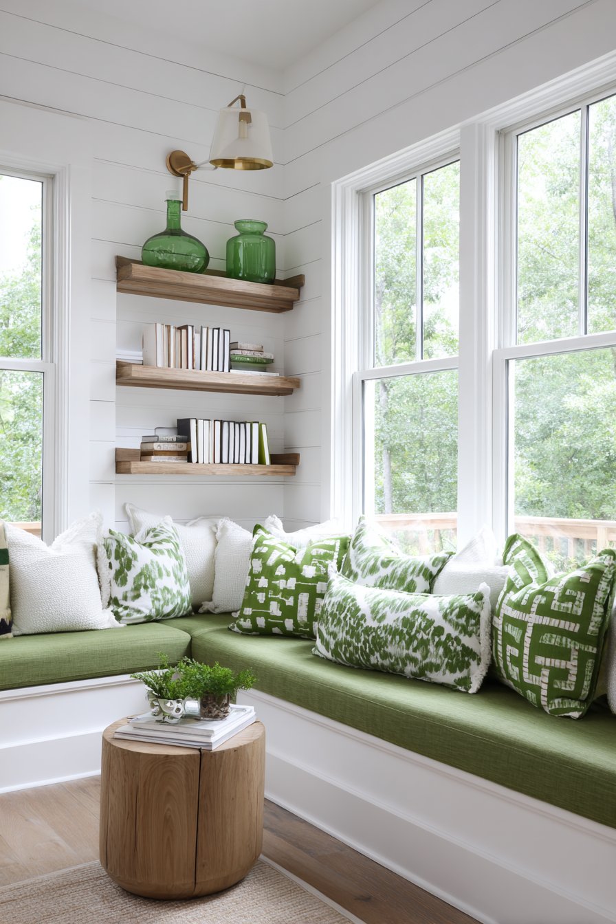 Sage Green Window Seat Retreat