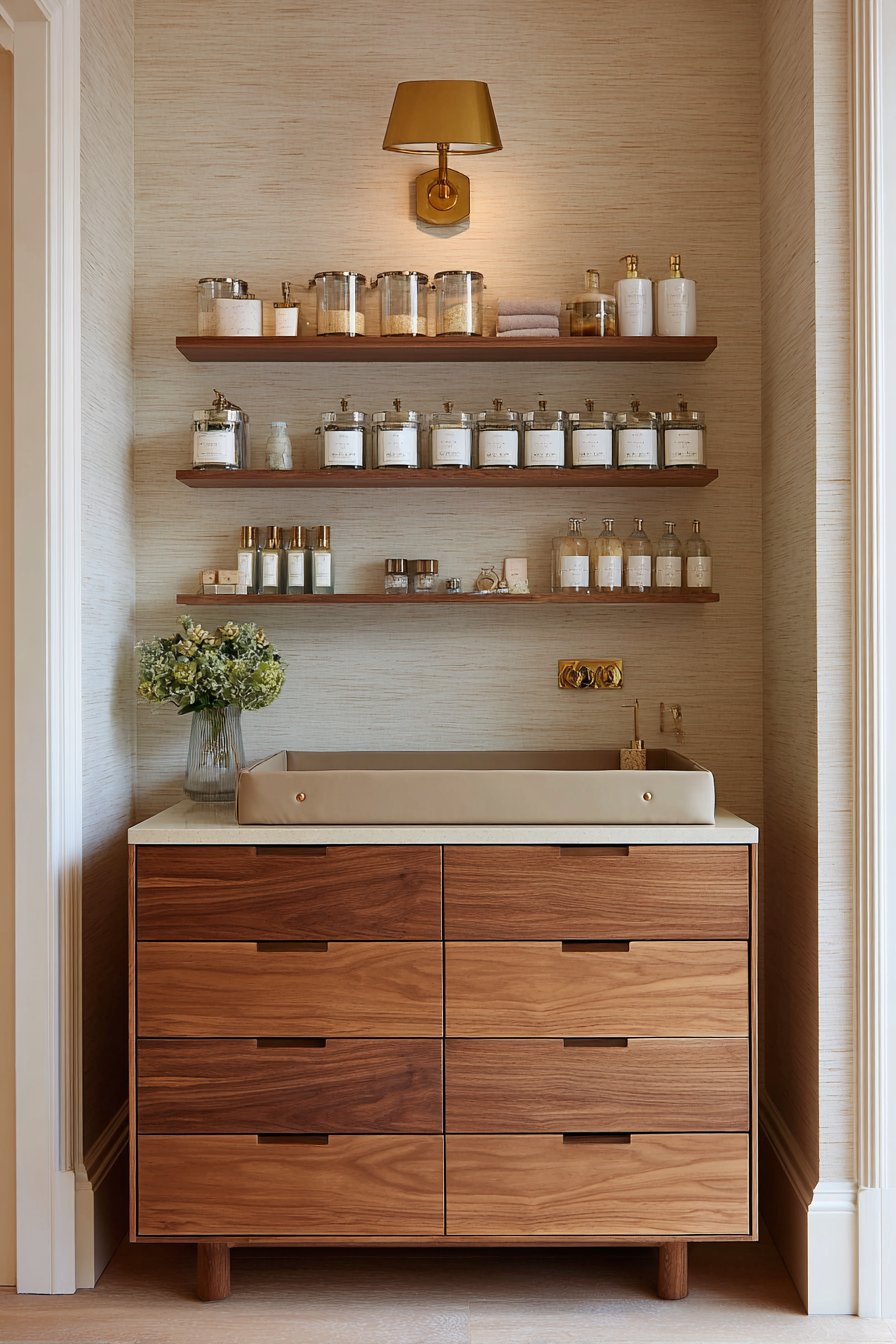 Bespoke Cherry Wood Changing Station