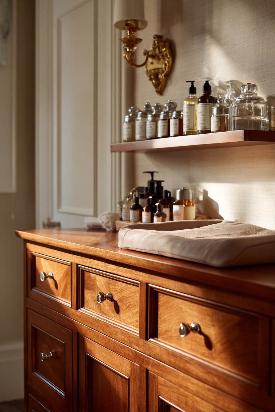 Bespoke Cherry Wood Changing Station