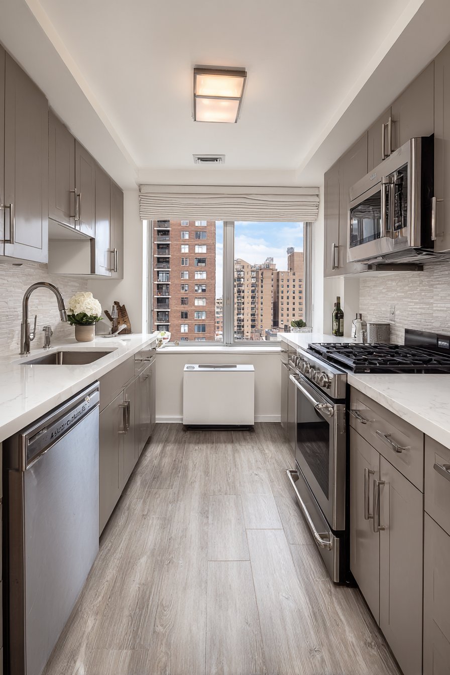 Compact Galley Layout with Symmetrical Design