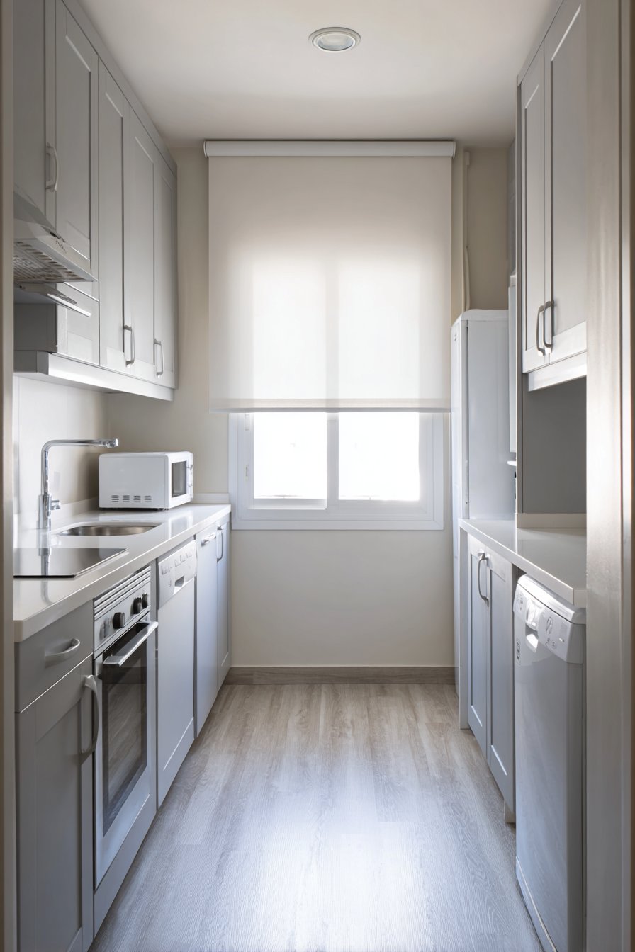 Compact Galley Layout with Symmetrical Design