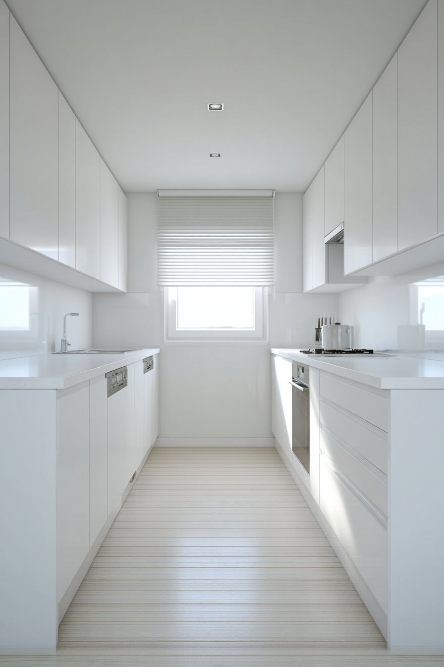 Compact Galley Layout with Symmetrical Design