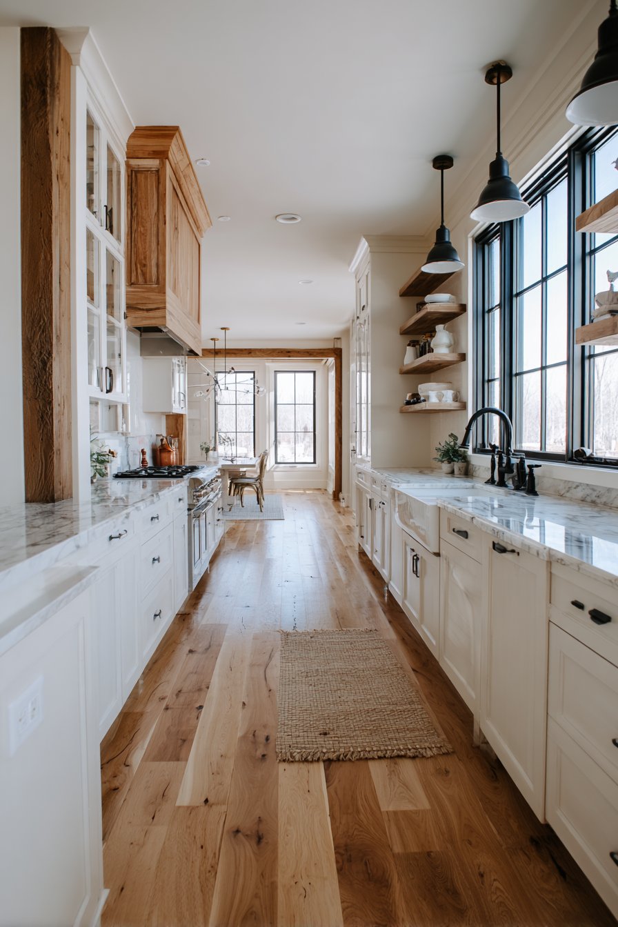 Minimalist White Gloss with Carrara Marble