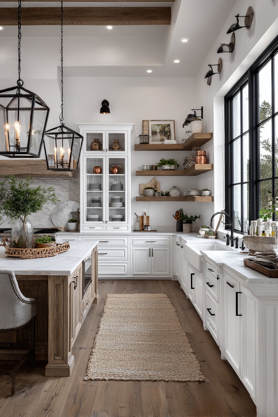 Minimalist White Gloss with Carrara Marble