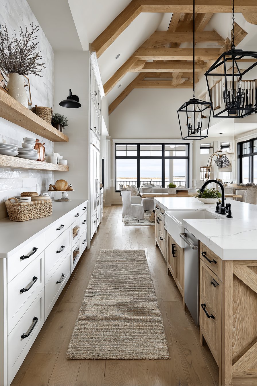 Minimalist White Gloss with Carrara Marble