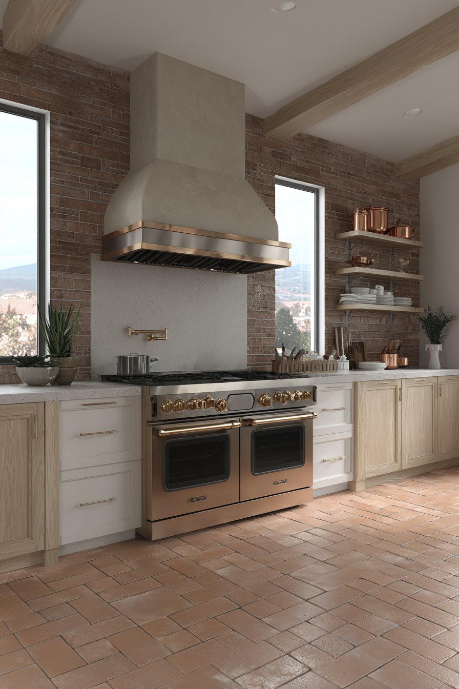 Custom Plaster Range Hood Feature