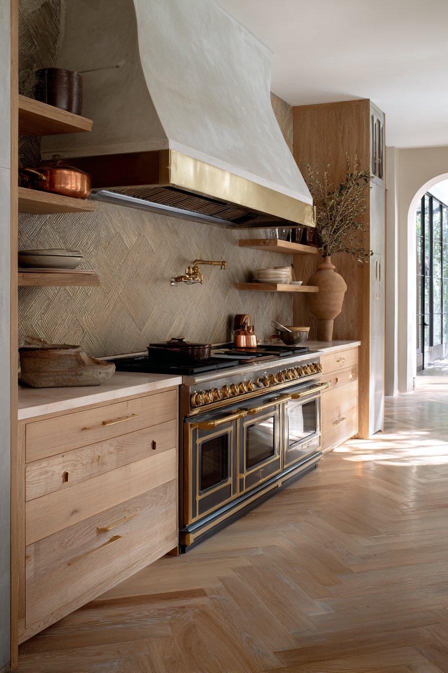 Custom Plaster Range Hood Feature