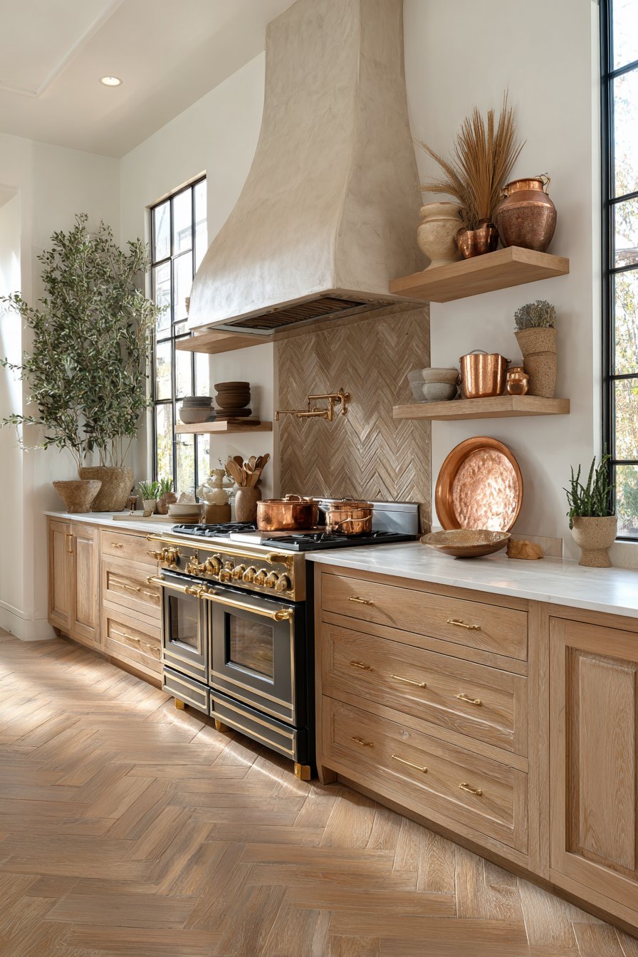 Custom Plaster Range Hood Feature