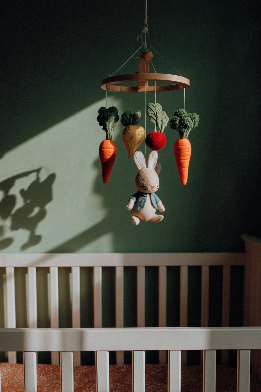 Handcrafted Mobile with Garden Vegetables