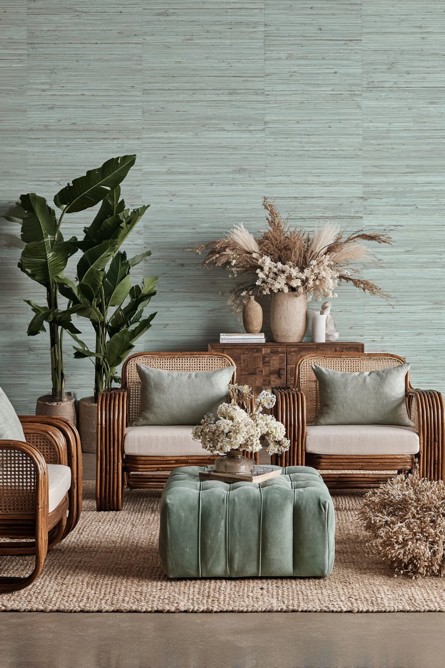 Textured Ottoman Centerpiece