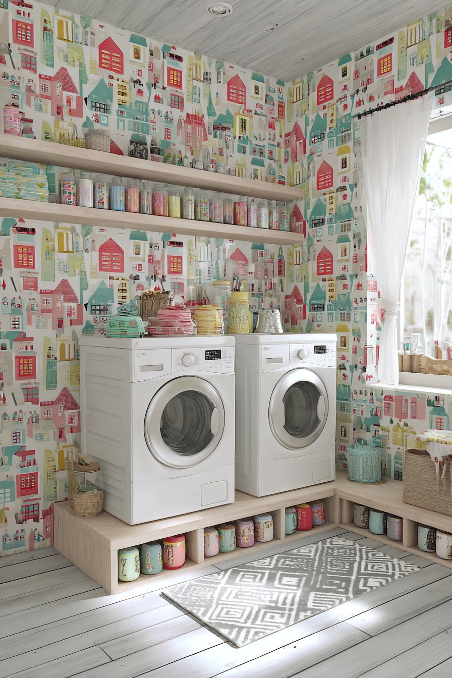 Playful Pattern Statement Wall