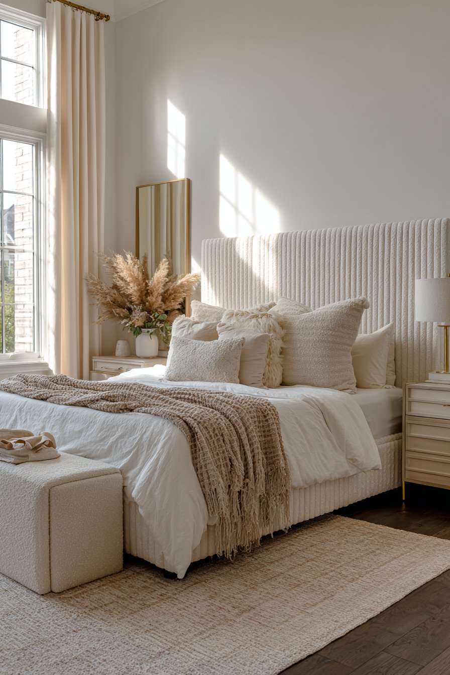 Luxurious Bouclé Bedroom