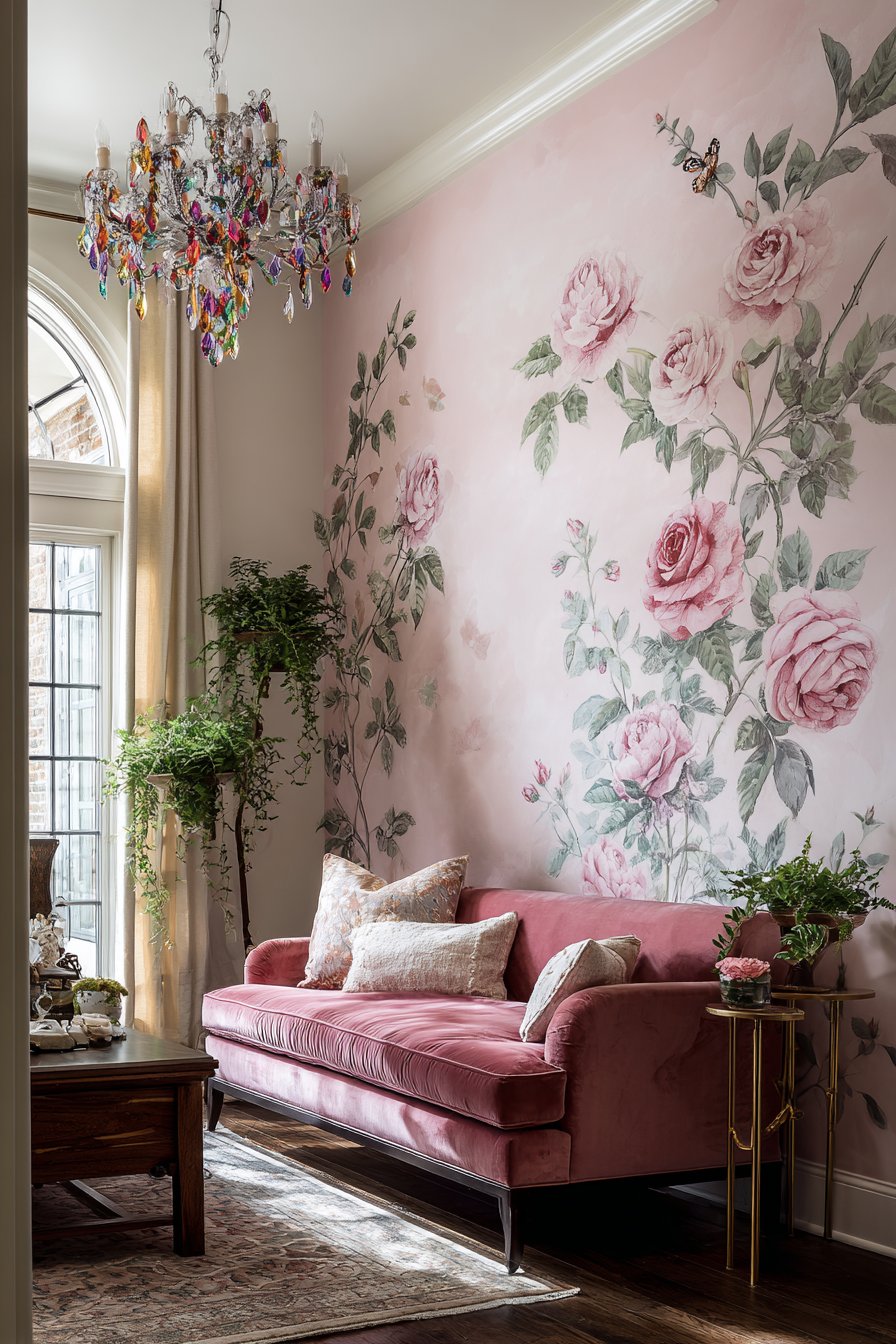 Botanical Mural Statement Wall