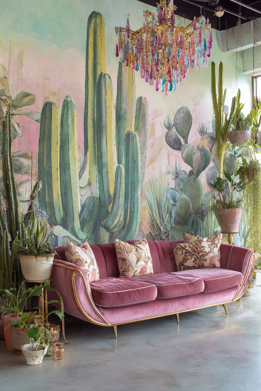 Botanical Mural Statement Wall