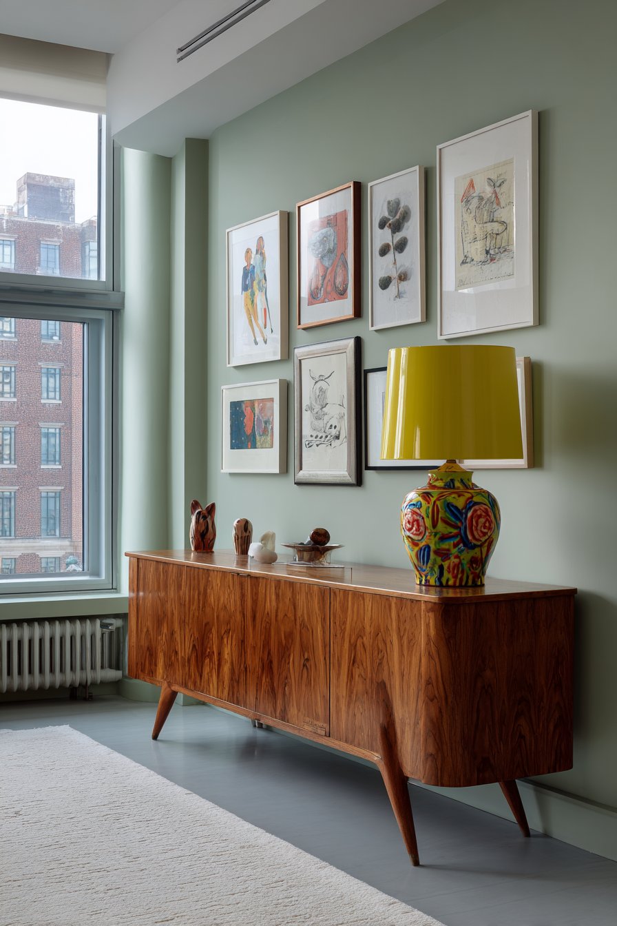 Unstructured Gallery Wall with Shadow Boxes