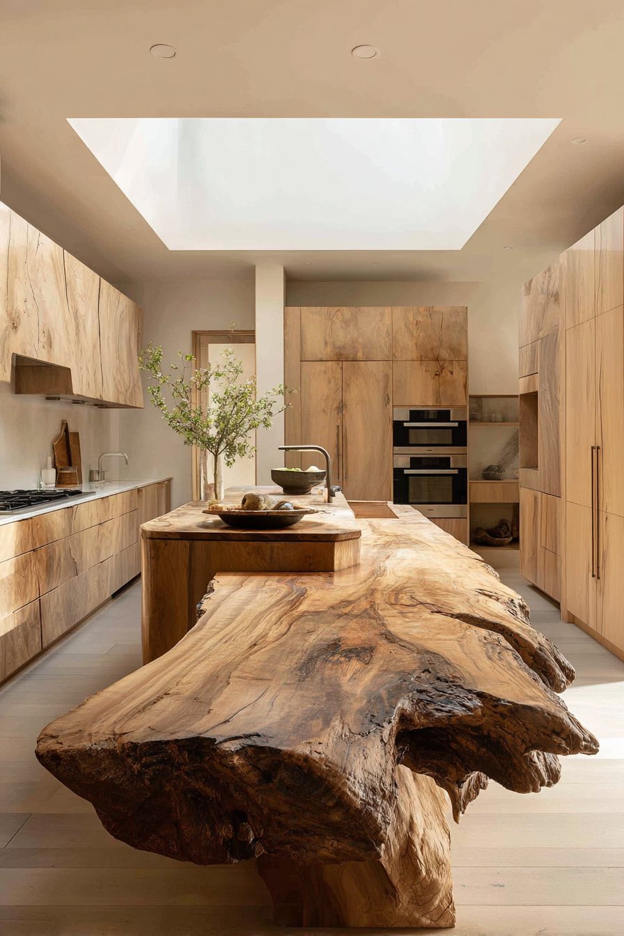 Modern Blonde Ash Minimalist Kitchen