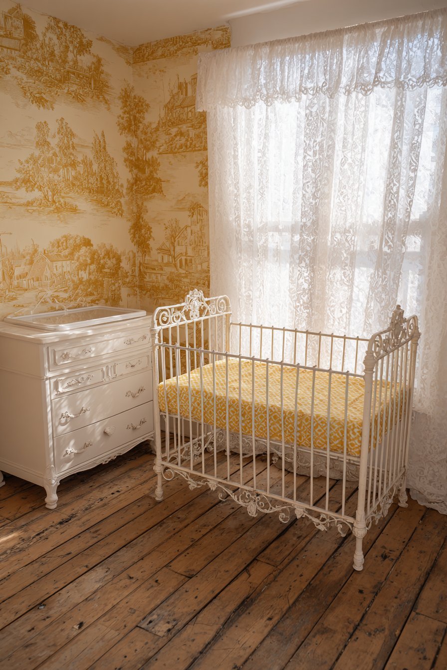 Vintage Toile Wallpaper Romance