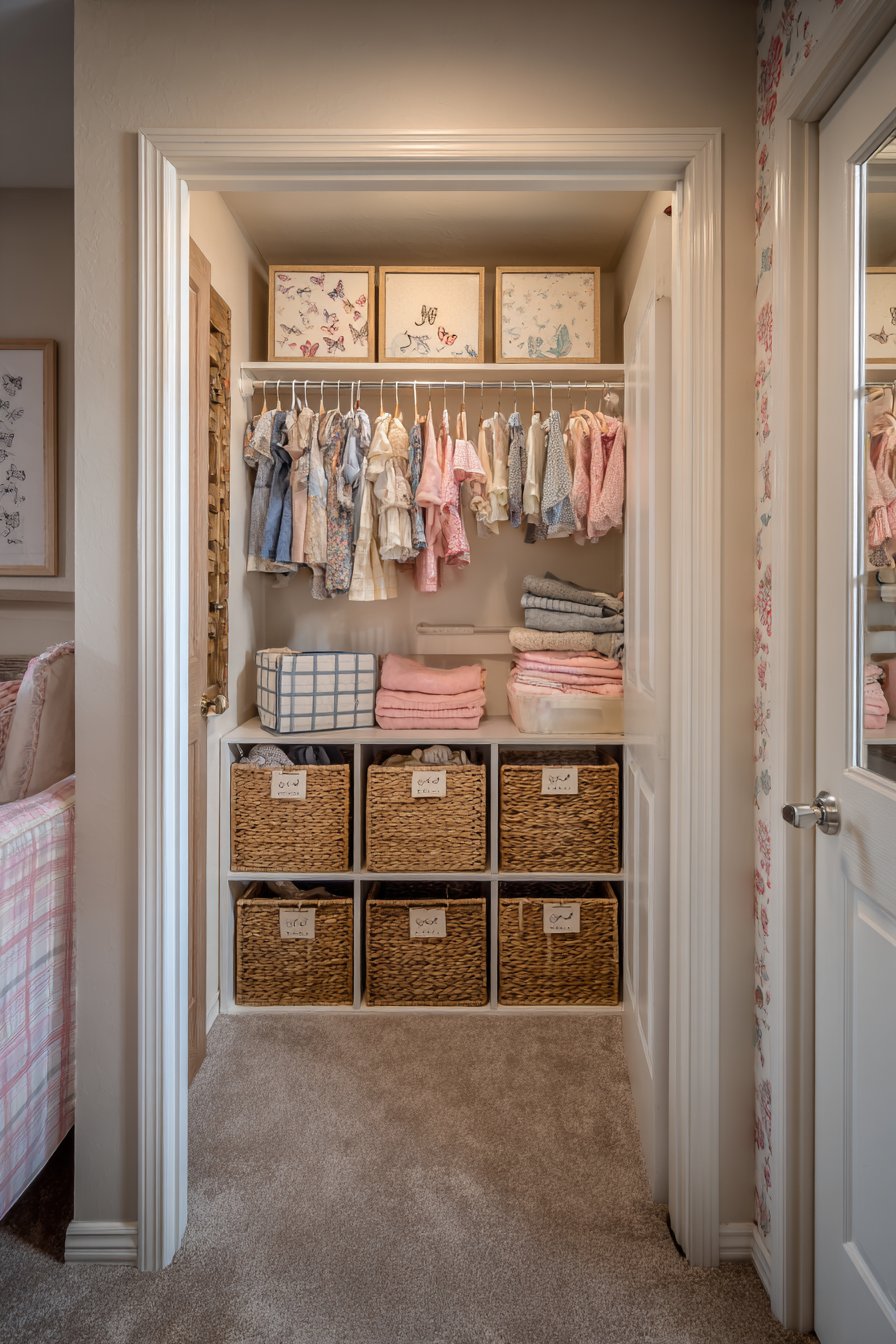 Organized Closet System with Themed Details
