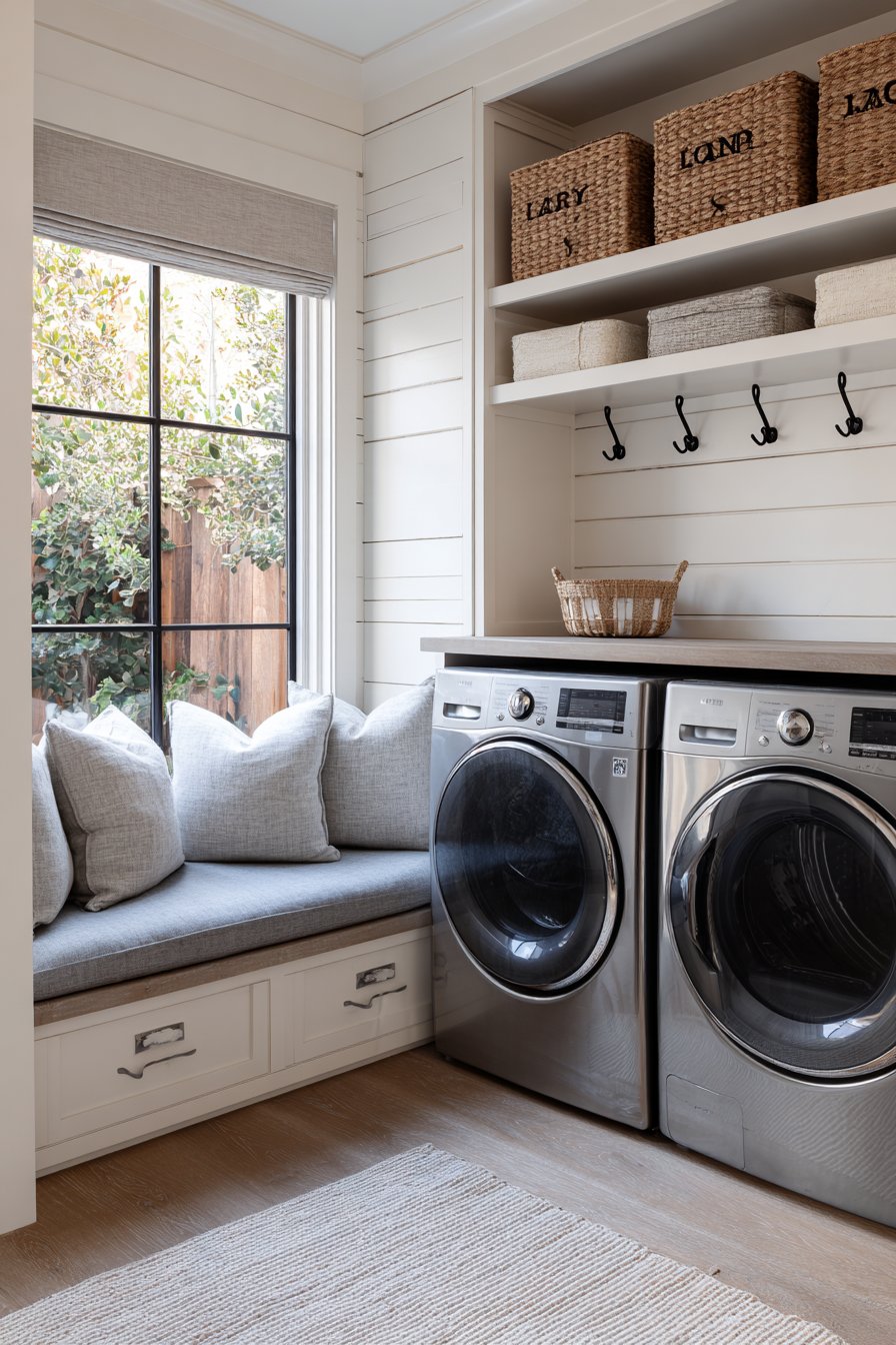 Built-In Bench with Coastal Character