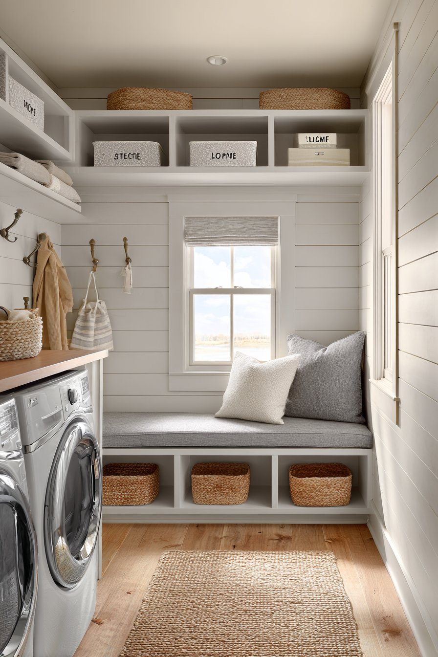 Built-In Bench with Coastal Character