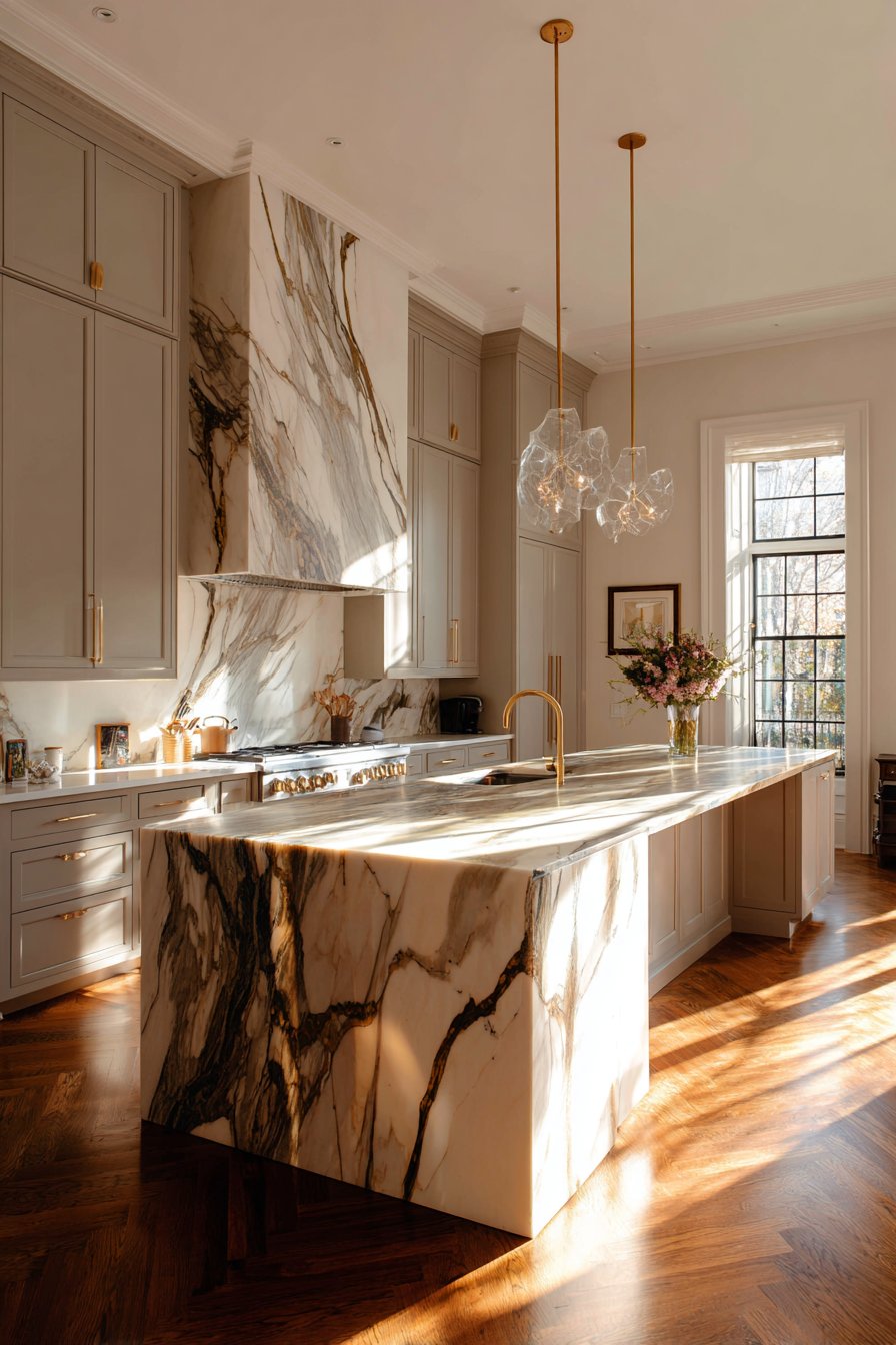 Book-Matched Marble Drama