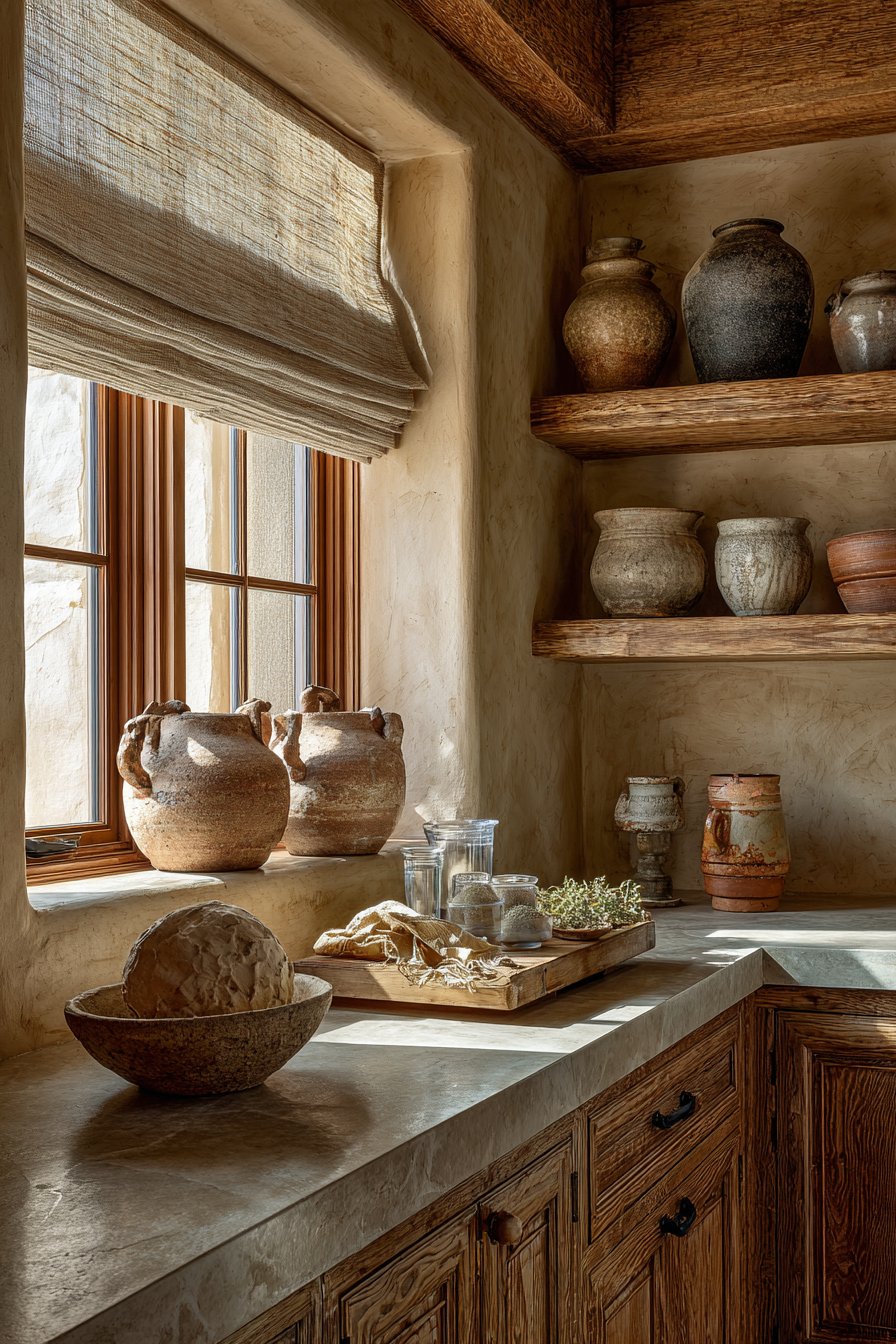 Layered Natural Textile Windows