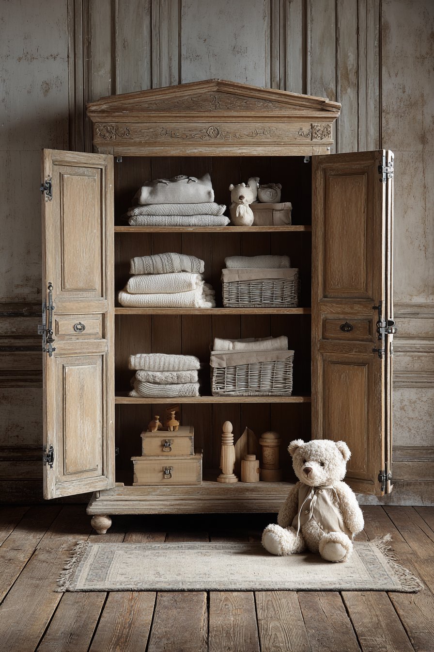 Antique Armoire Storage Solution