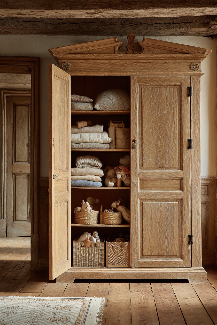 Antique Armoire Storage Solution