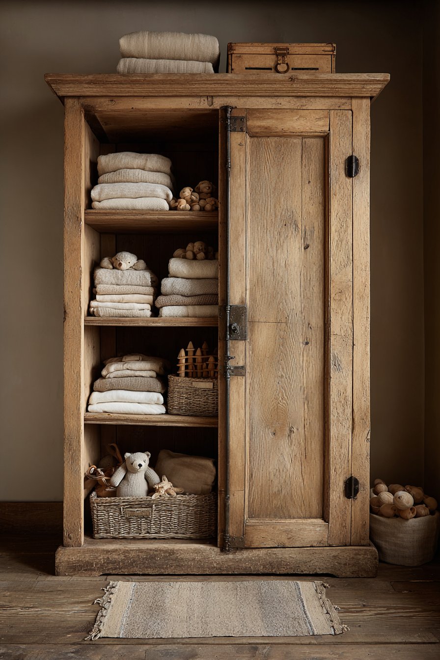 Antique Armoire Storage Solution