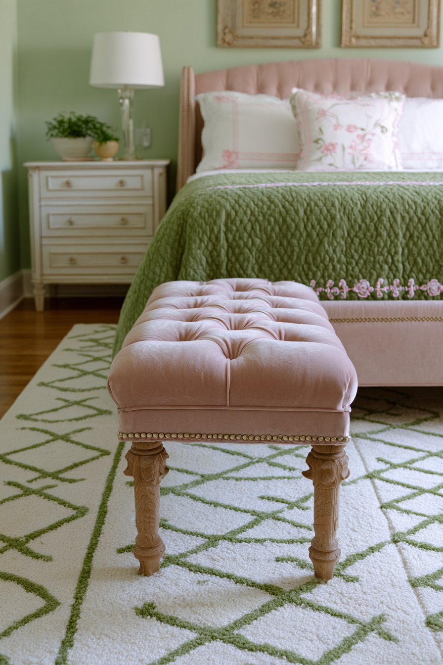  Tufted Bench with Quilted Coverlet Coordination